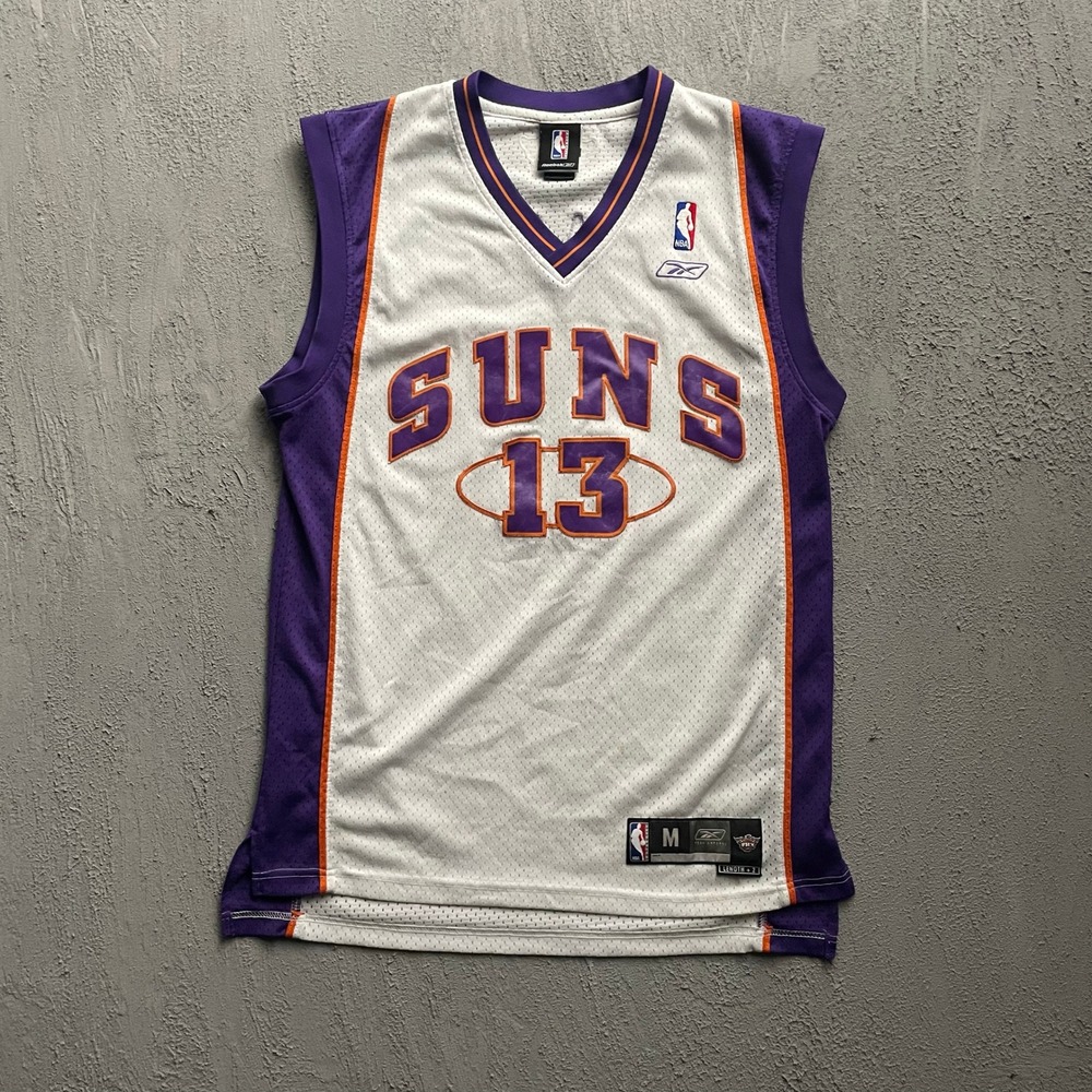 Vintage Steve Nash Phoenix Suns Basketball Jersey Mens Medium White 2000s Reebok